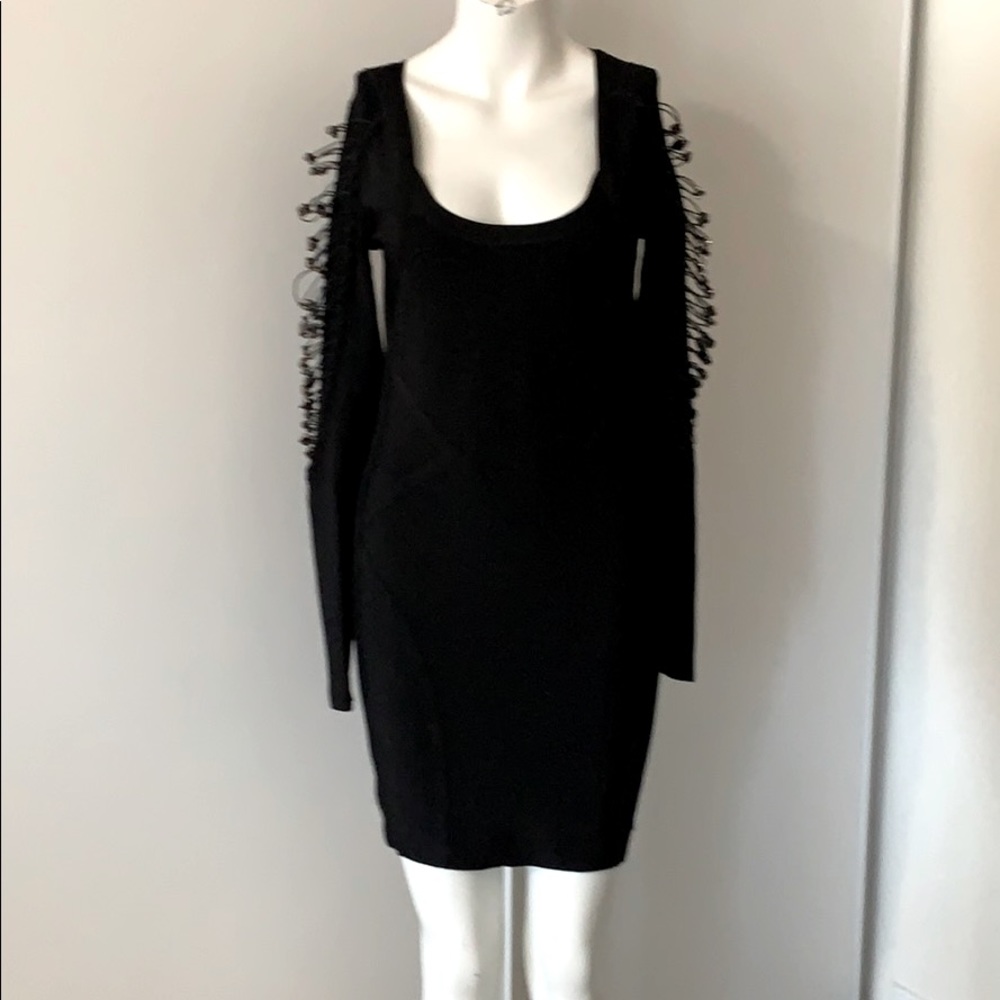 Marciano bandage black dress with details